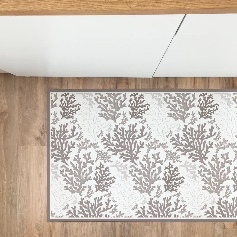 Tapis en vinyle 48x148 corail taupe