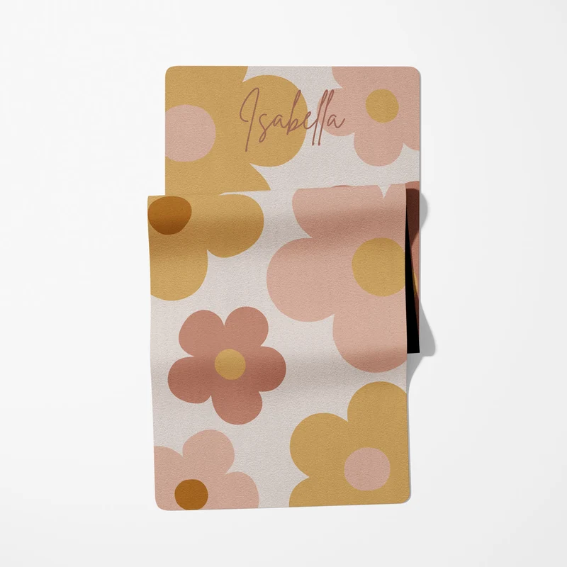 Groovy Daisy Yoga Mat - Plusieurs tailles disponibles - Nom personnalisable