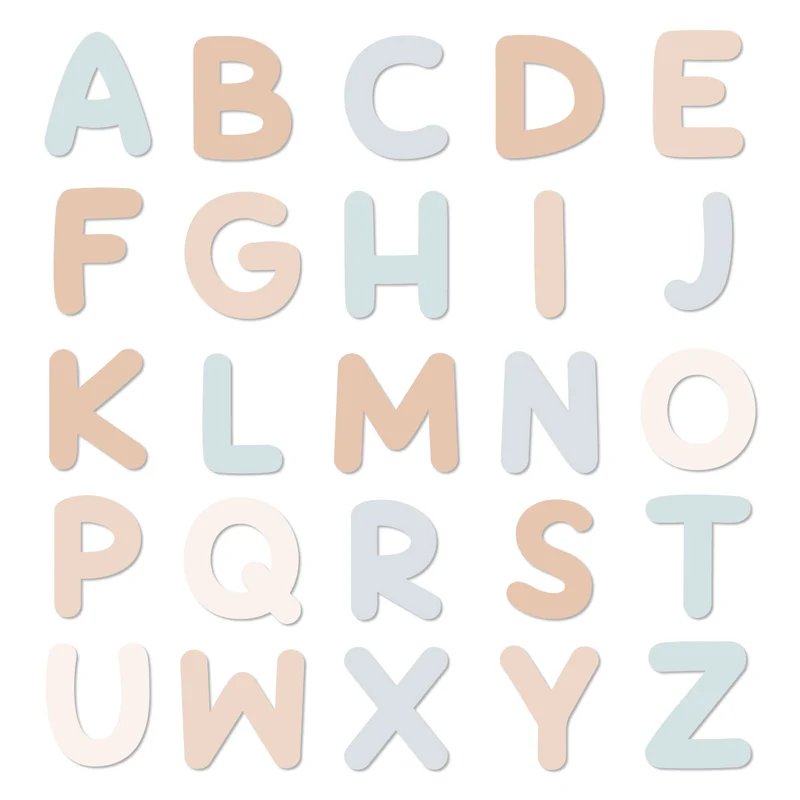 Lettres magnétiques de l'alphabet – Plusieurs variations de couleurs disponibles.
