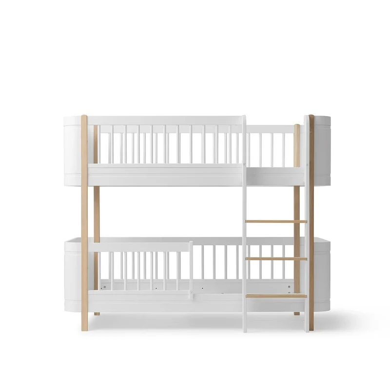 Lit superposé miniature en bois Oliver Furniture + lit superposé bas blanc et bois