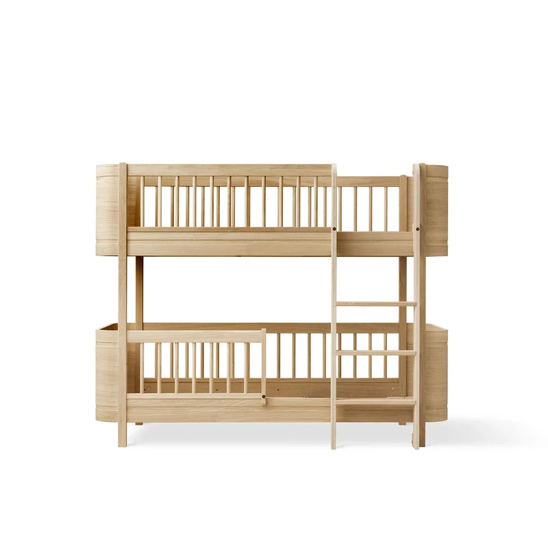 Lit superposé miniature en bois Oliver Furniture + lit superposé bas en chêne