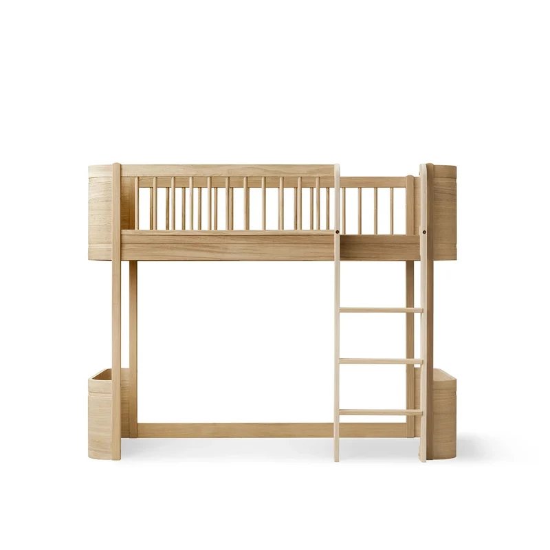 Lit mezzanine bas Oliver Furniture Wood Mini + en chêne