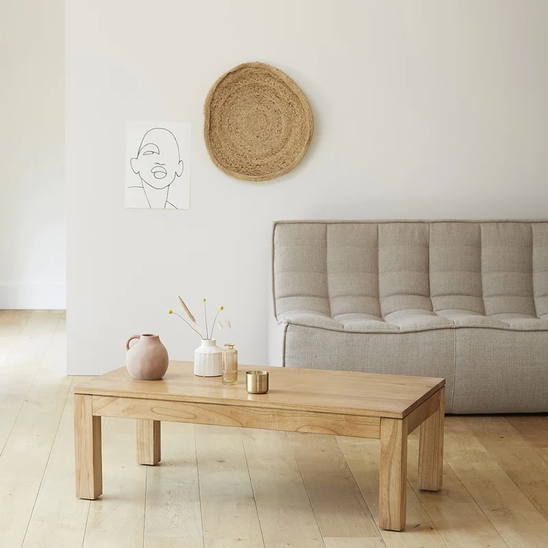 Table basse en mindi massif 110 cm