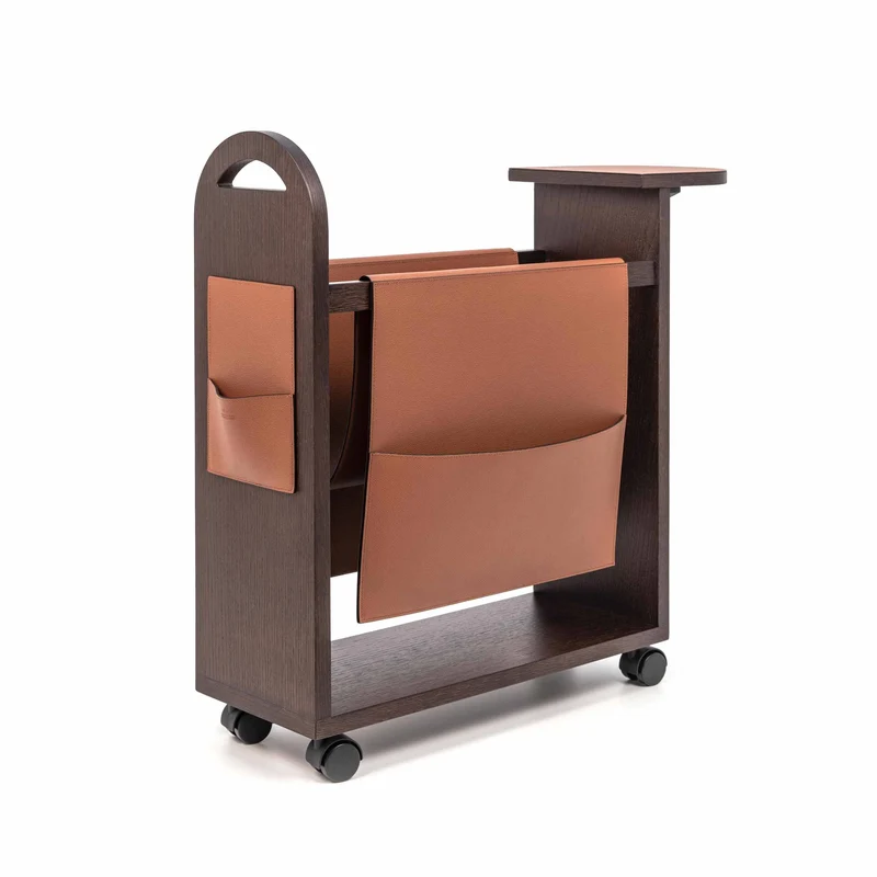 Leather Magazine Rack TATA by Pinetti