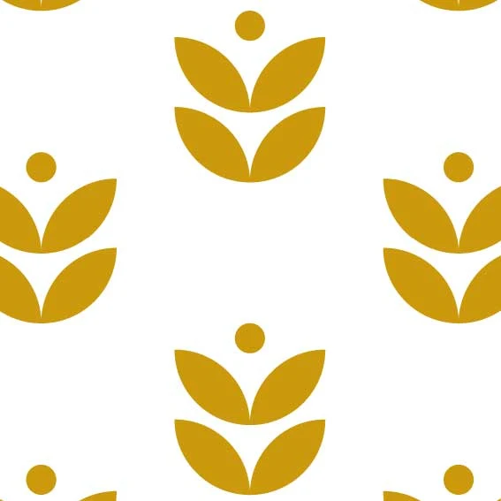 Tissu Scandi Fleurs Moutarde 44,5x301 cm