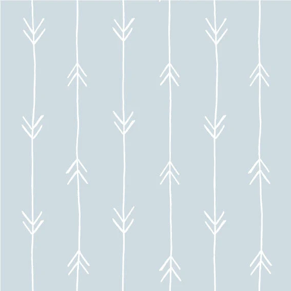 Tissu Flèches Boho Bleu Poudré 100x270 cm