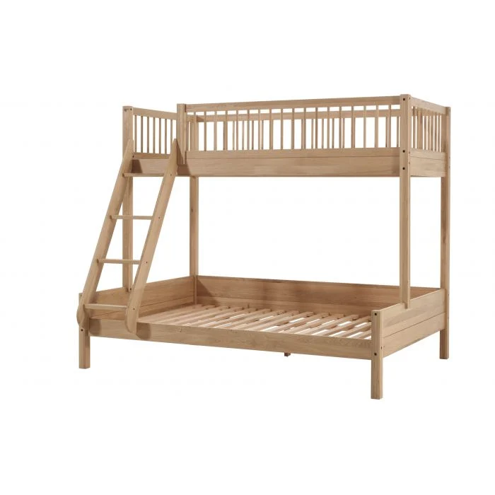 Lit superposé familial FORREST 140x200 + 90x200 cm Chêne Vipack
