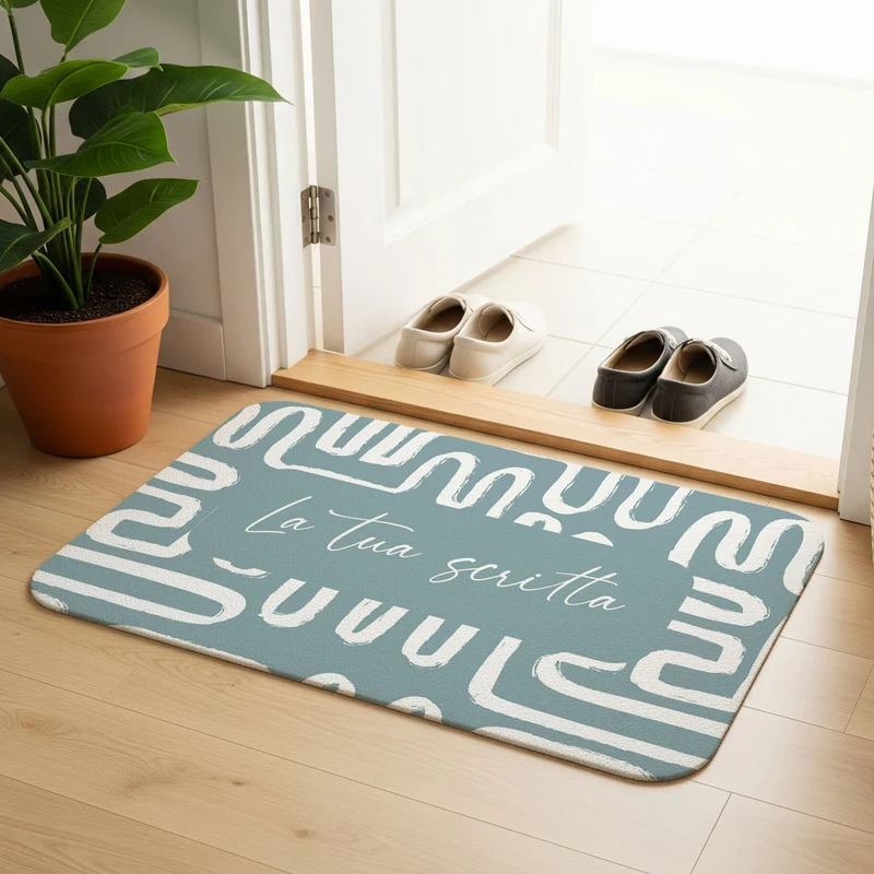 Tapis de porte Jardin Zen - Plusieurs couleurs et tailles disponibles - Texte personnalisable