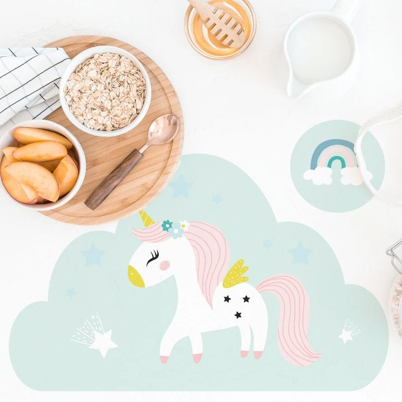 Sets de table licorne avec dessous de verre