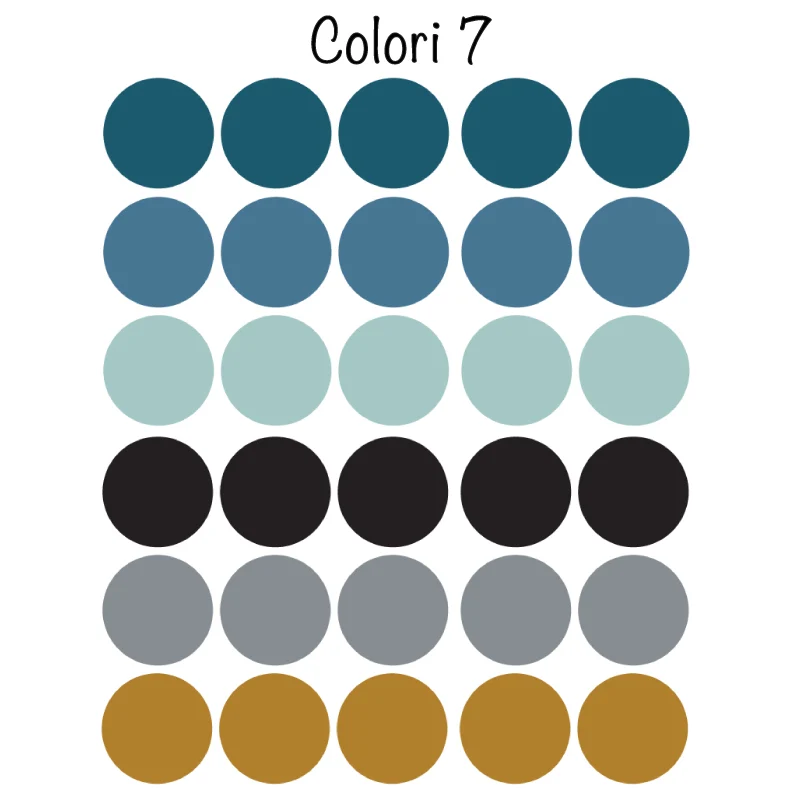 Autocollants ronds colorés