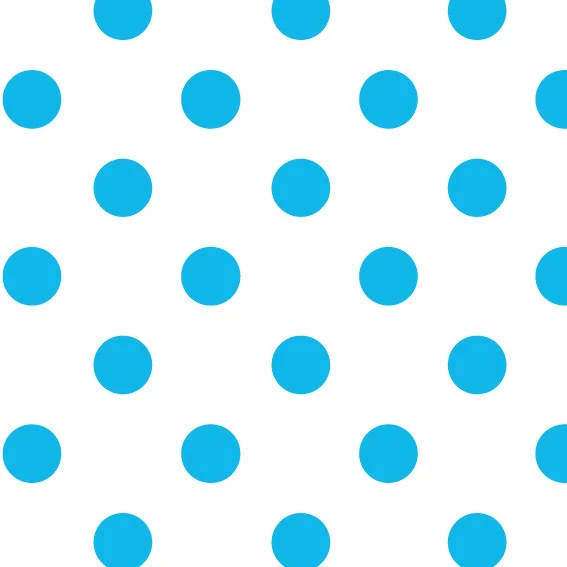100x100 cm Vinyle Pois Ciel Fond Blanc
