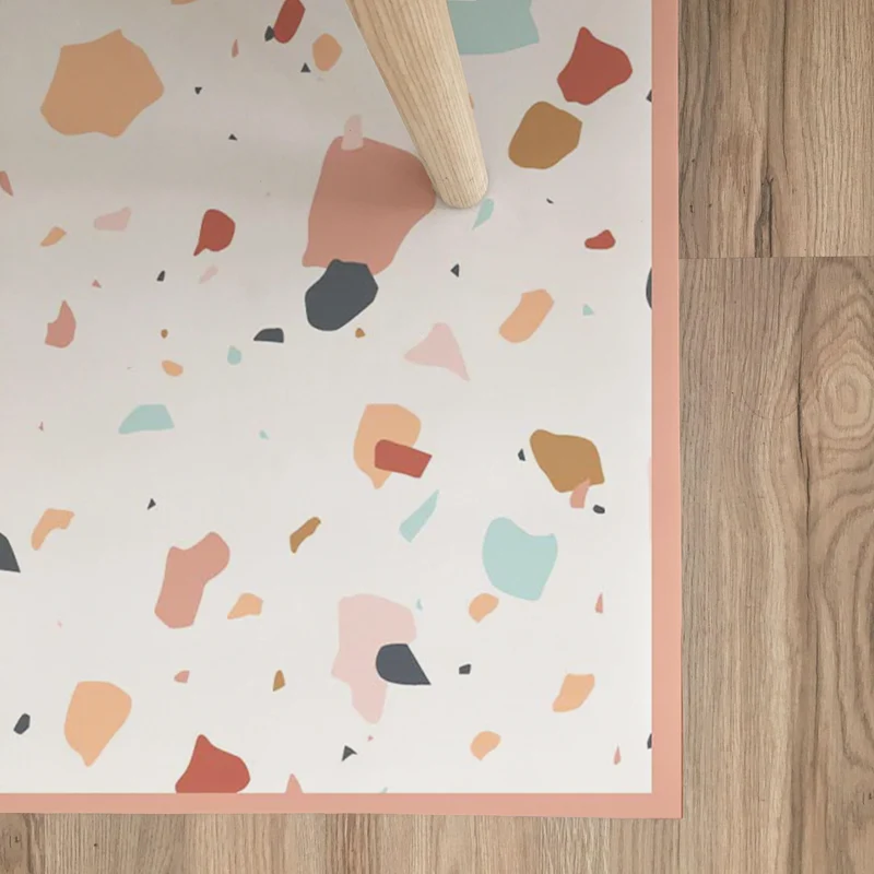 Tapis en vinyle 148 x 248 cm Rose Terrazzo