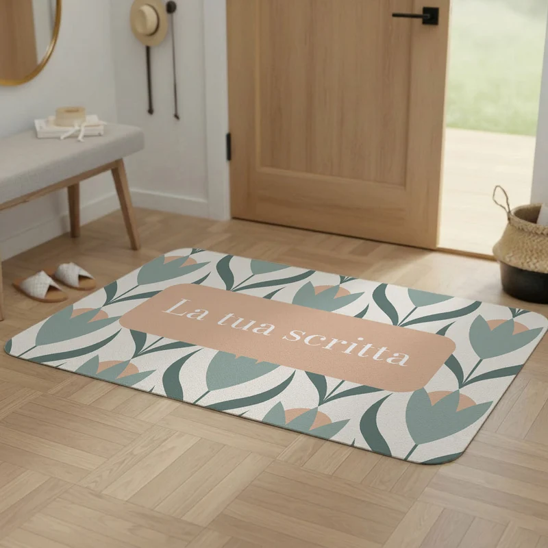 Paillasson Tulipe Douce - Plusieurs tailles disponibles - Texte personnalisable