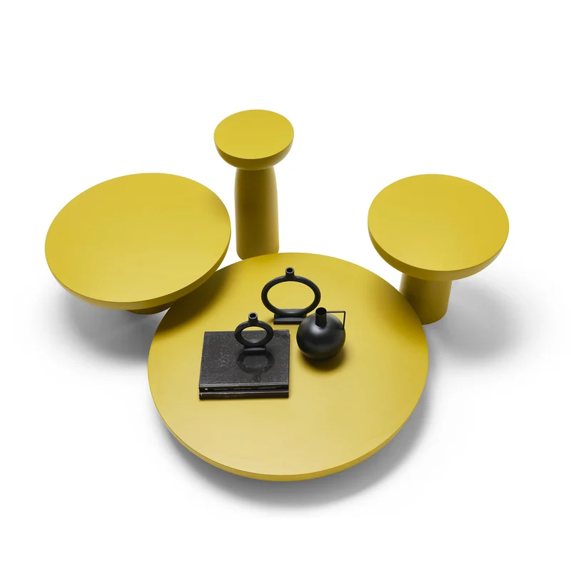 Wood Round Coffee Table OLO WOOD & COLOURS by Antonio Facco for Mogg