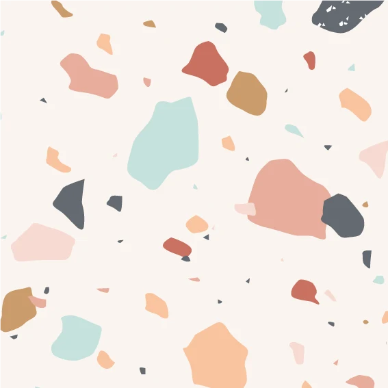 50x78cm Vinyle Terrazzo Rose