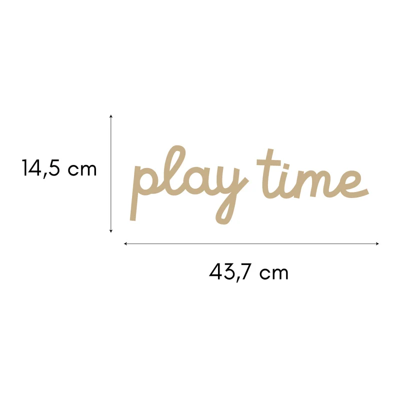 Panneau en bois « Play Time » - Plus de polices disponibles