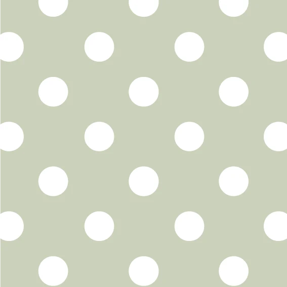 46x186,5cm Tissu Pois Sauge Clair
