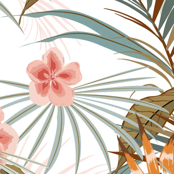 50x207 cm Vinyle Plantes Tropicales