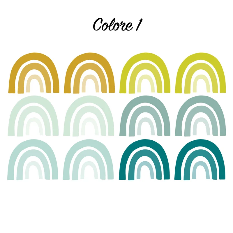 Stickers Muraux Rainbows - Plusieurs Variantes de Couleurs Disponibles