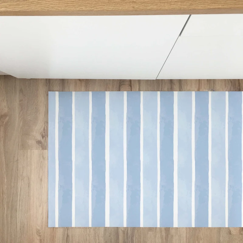 Tapis en vinyle à rayures aquarelles