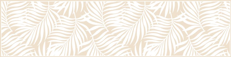 Tapis de sol en vinyle 30x120 cm Feuilles tropicales Sable
