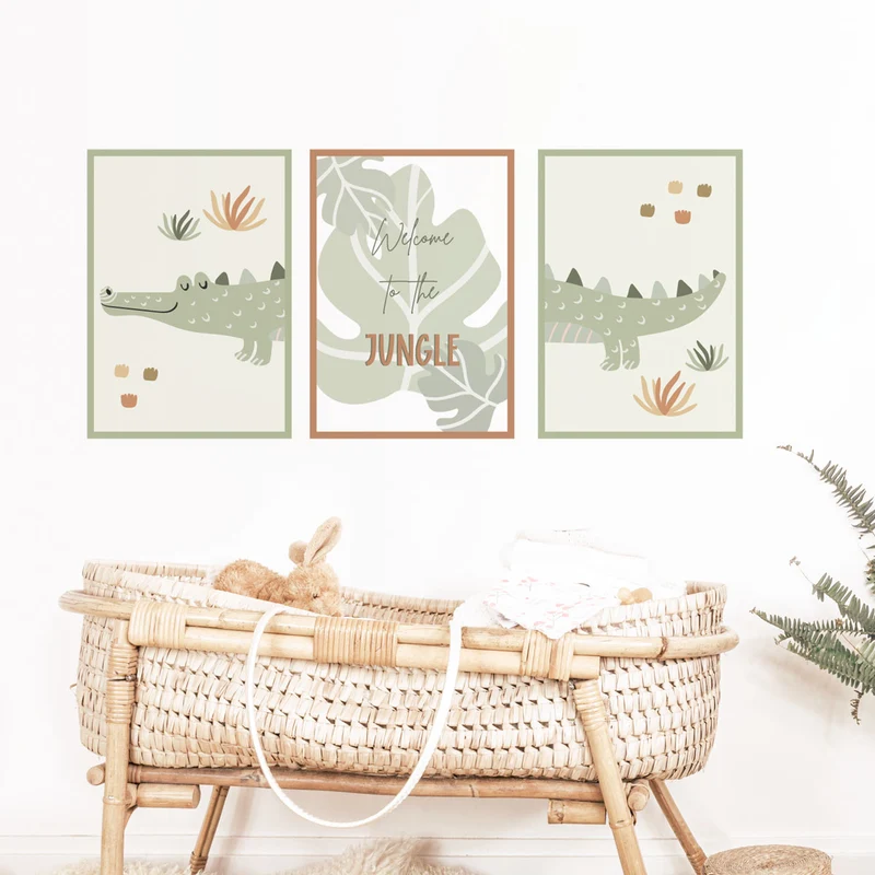 Impression artistique autocollante Jungle paresseuse