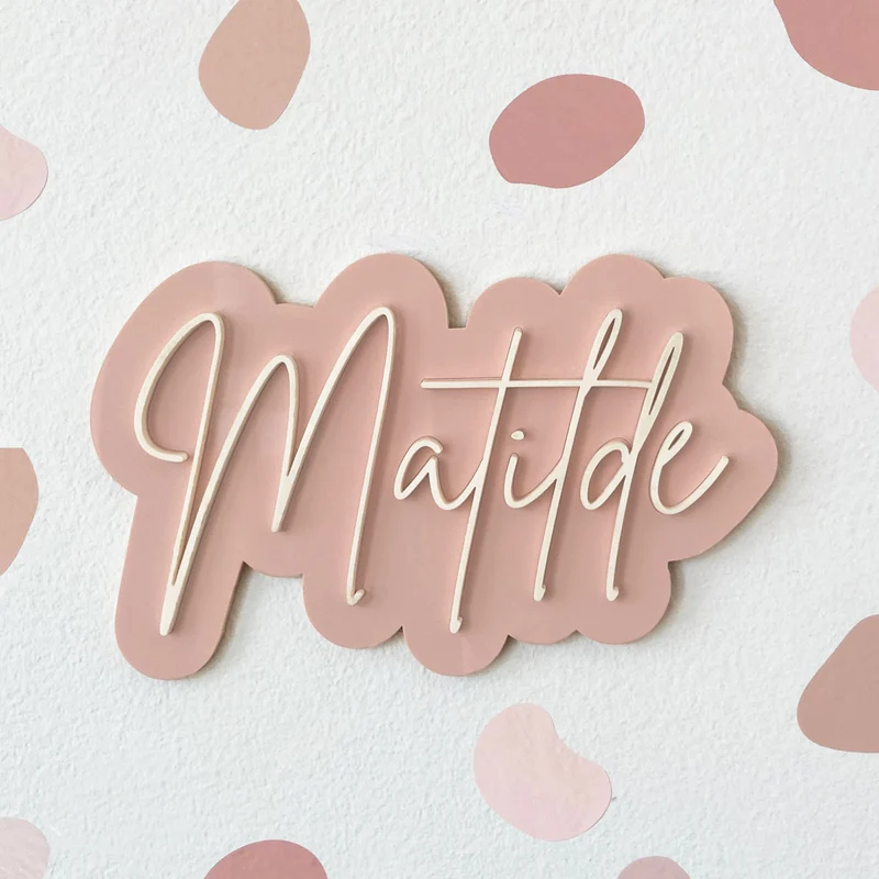 Ecriture de prénom en Acrylique - Romantique - Plus de couleurs disponibles