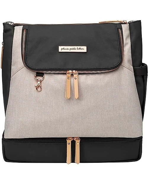 Sac à dos à langer Pivot Sable / Fond de cornichon pétunia noir