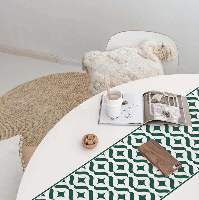 Chemin de table en vinyle moderne - Plus de couleurs disponibles