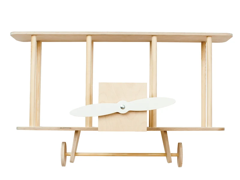 Étagère d'avion en bois naturel de Varsovie