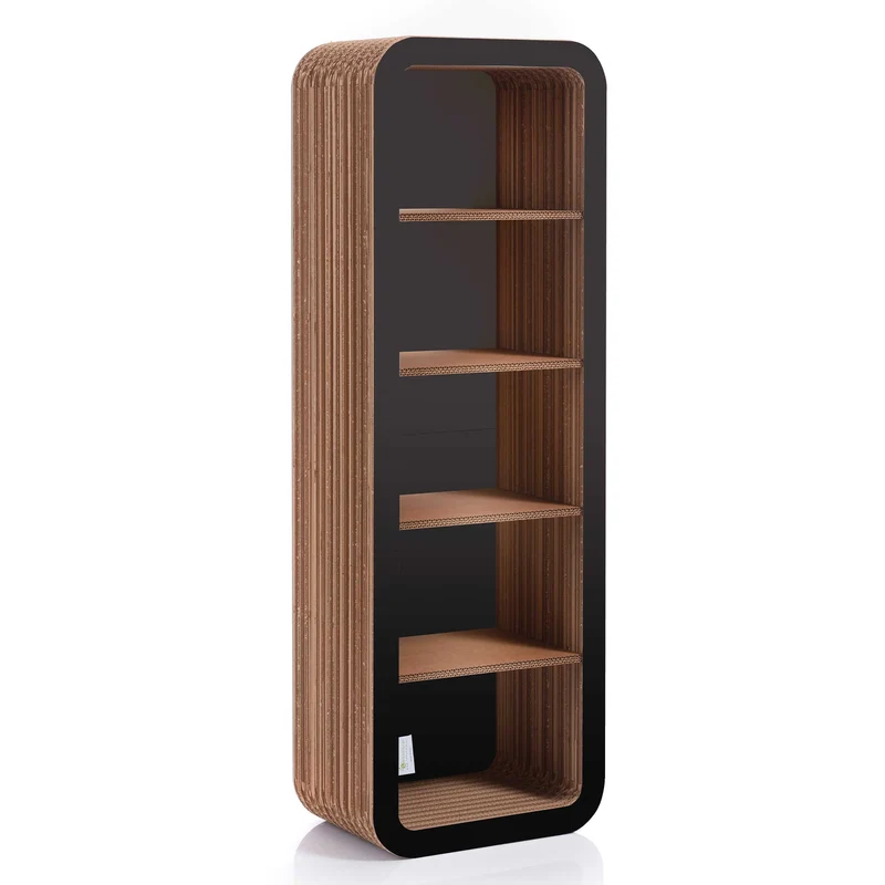 Modular Cardboard Bookcase MORETTO 135 Closed Back by Giorgio Caporaso for Lessmore