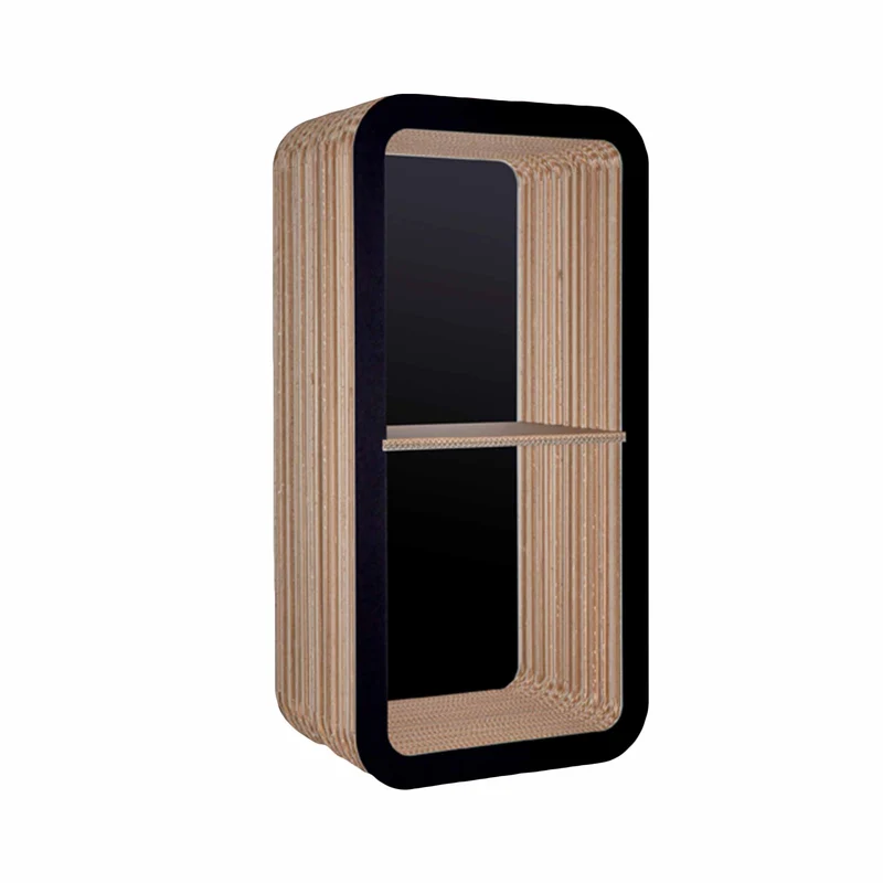 Modular Cardboard Bookcase MORETTO 90 Closed Back by giorgio Caporaso for Lessmore