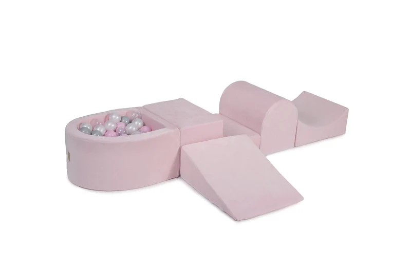 Ensemble de jeu rose avec boules de billard rose, transparent, blanc et gris MeowBaby