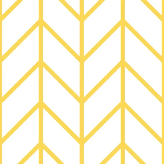 60x67,5 cm Vinyle Flèches géométriques Fond blanc Jaune