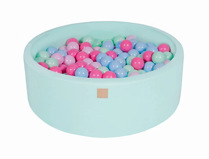Piscine menthe avec boules Babyblue, rose et menthe MeowBaby