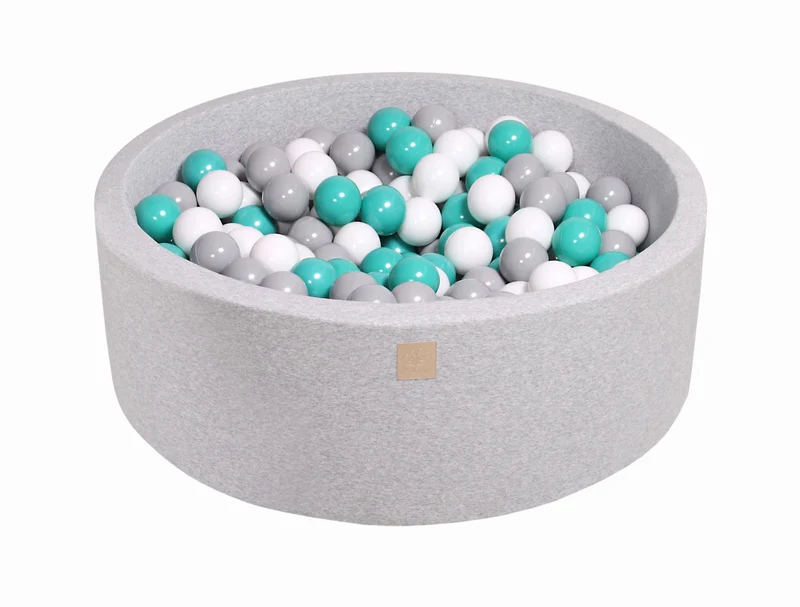Piscine à balles turquoise, grise et blanche MeowBaby