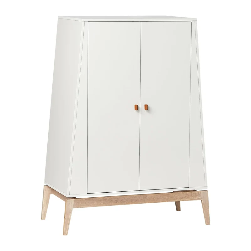 Petite Armoire Luna Blanc / Chêne Leander