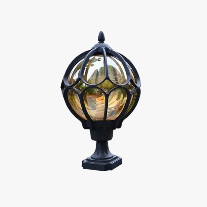 Waterproof Outdoor Pillar Lamp,Vintage Wall Post Light,Retro Garden Landscape Lamp,Villa led Outdoor Garden Lamp Glass Lampshade