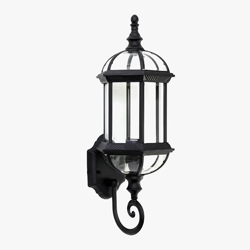 Waterproof Outdoor Wall Light, Retro Aluminum & Glass, IP54, E27 Bulb Max 100W, Wall-Mounted for Garden, Patio, and Yard Use