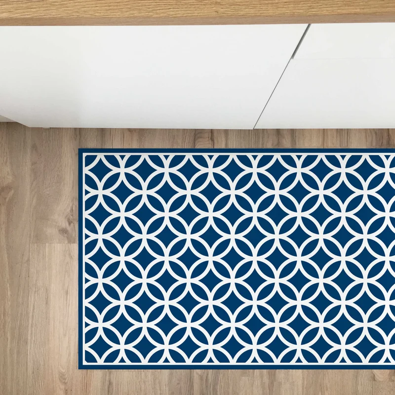 Tapis Vinyle 50x100 Cercles Marine