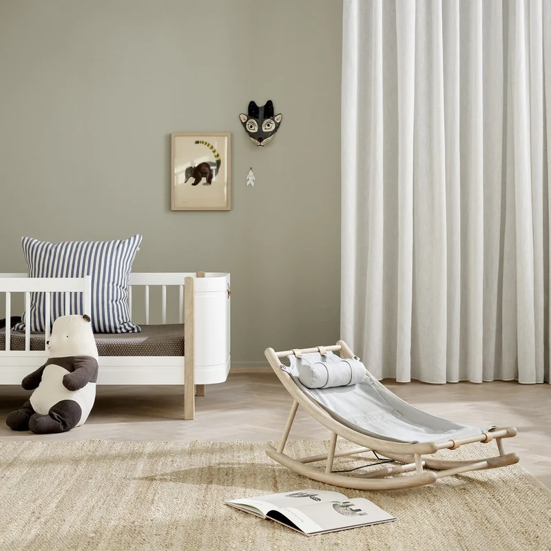 Chaise berçante en bois naturel Oliver Furniture