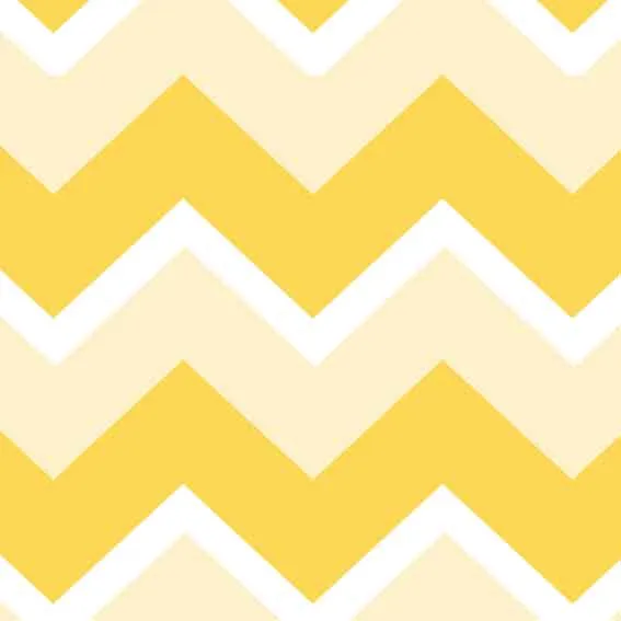49x199 cm Vinyle Zig Zag Jaune Vintage