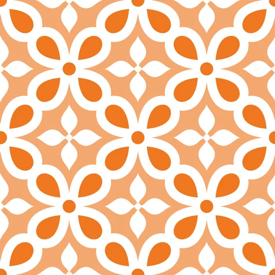 Vinyle mosaïque orange 50x100