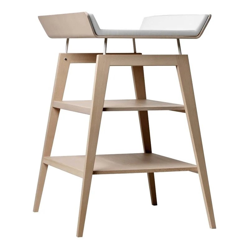 Table à langer avec matelas en hêtre Leander