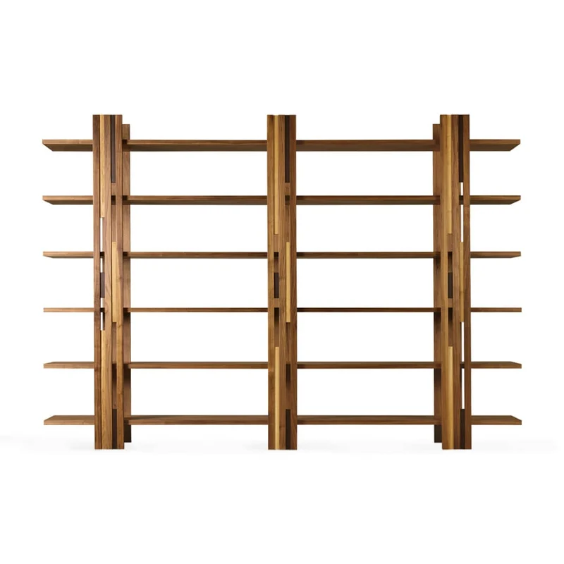 Walnut Wood Bookcase GRAVITA' by Dale Italia