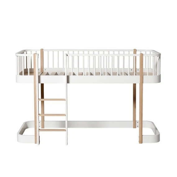 Lit mezzanine inférieur en bois Oliver Furniture - 2 options de couleurs