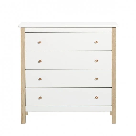Table à langer en bois Oliver Furniture (barrière optionnelle)