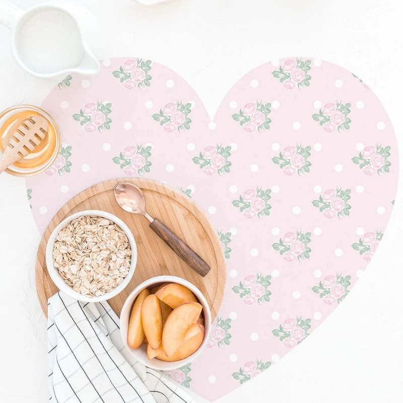 Sets de Table en Forme de Coeur à Pois Shabby-3 Couleurs Disponibles