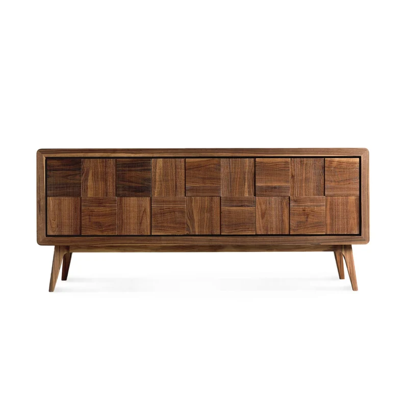 Walnut Wood Sideboard ARTES Concreta Doors by Dale Italia