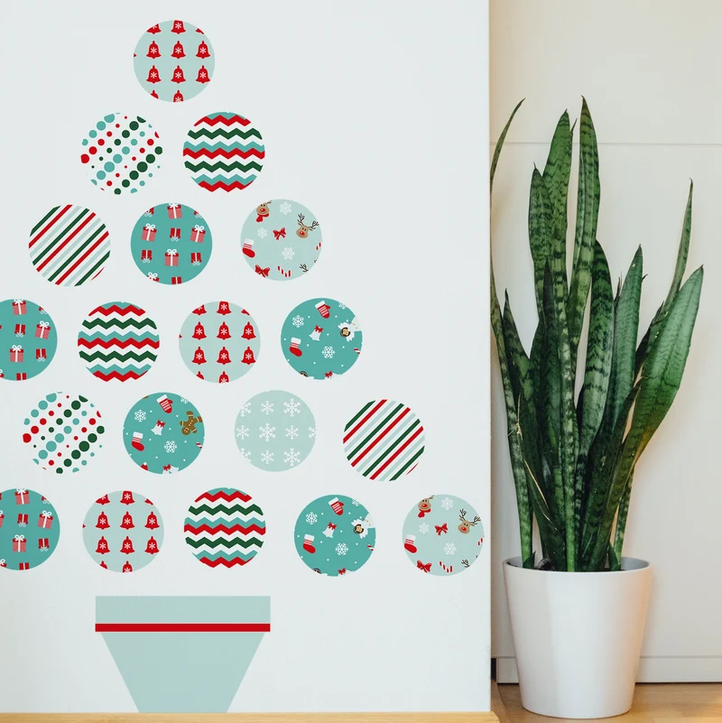 Stickers Stickers sapin de Noël Tiffany et Rouge